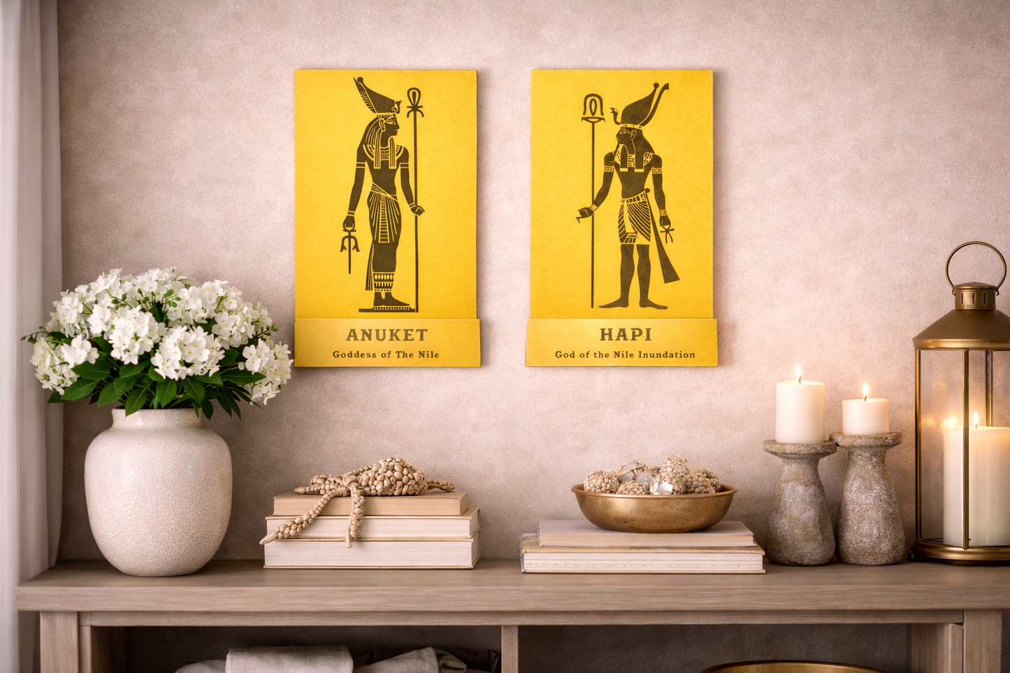 ANUKET Goddess of the Nile & HAPI God of the Nile Inundation